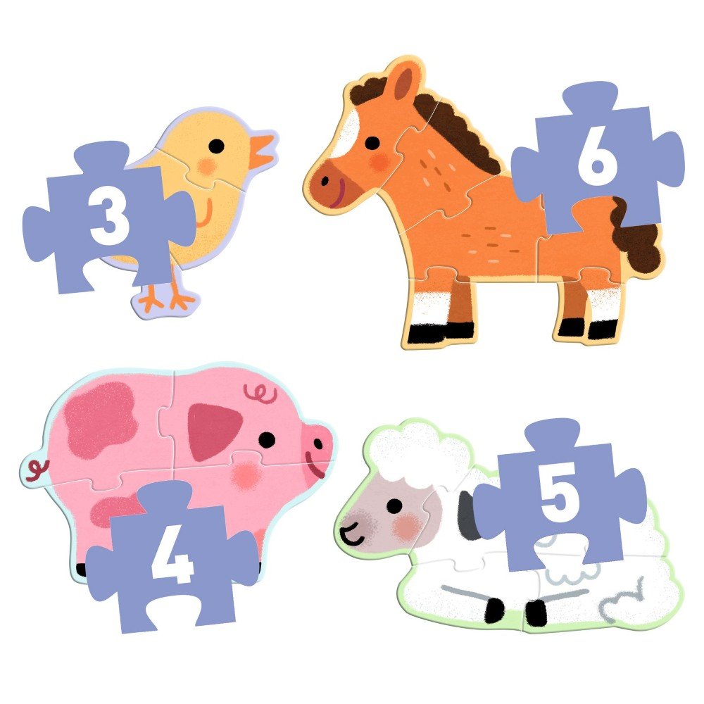 Brainkid Toys - My First Puzzle - Farm - 3-4-5-6 pcs 2 My First Puzzle - Farm - 3-4-5-6 pcs - Image 2