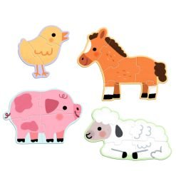 Brainkid Toys - My First Puzzle - Farm - 3-4-5-6 pcs 5 My First Puzzle - Farm - 3-4-5-6 pcs - Image 3