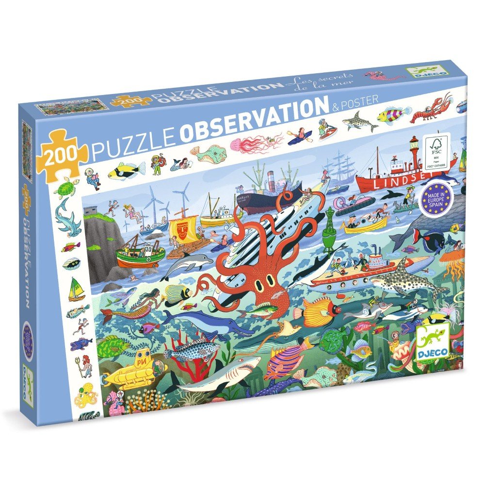 Brainkid Toys - The Sea 200 Pcs Observation Puzzle 1 The Sea 200 Pcs Observation Puzzle
