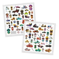 Alternative view of Funny Cars Metallic Stickers