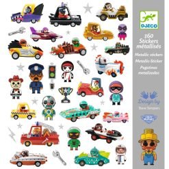 Brainkid Toys - Funny Cars Metallic Stickers 5 Funny Cars Metallic Stickers - Image 3