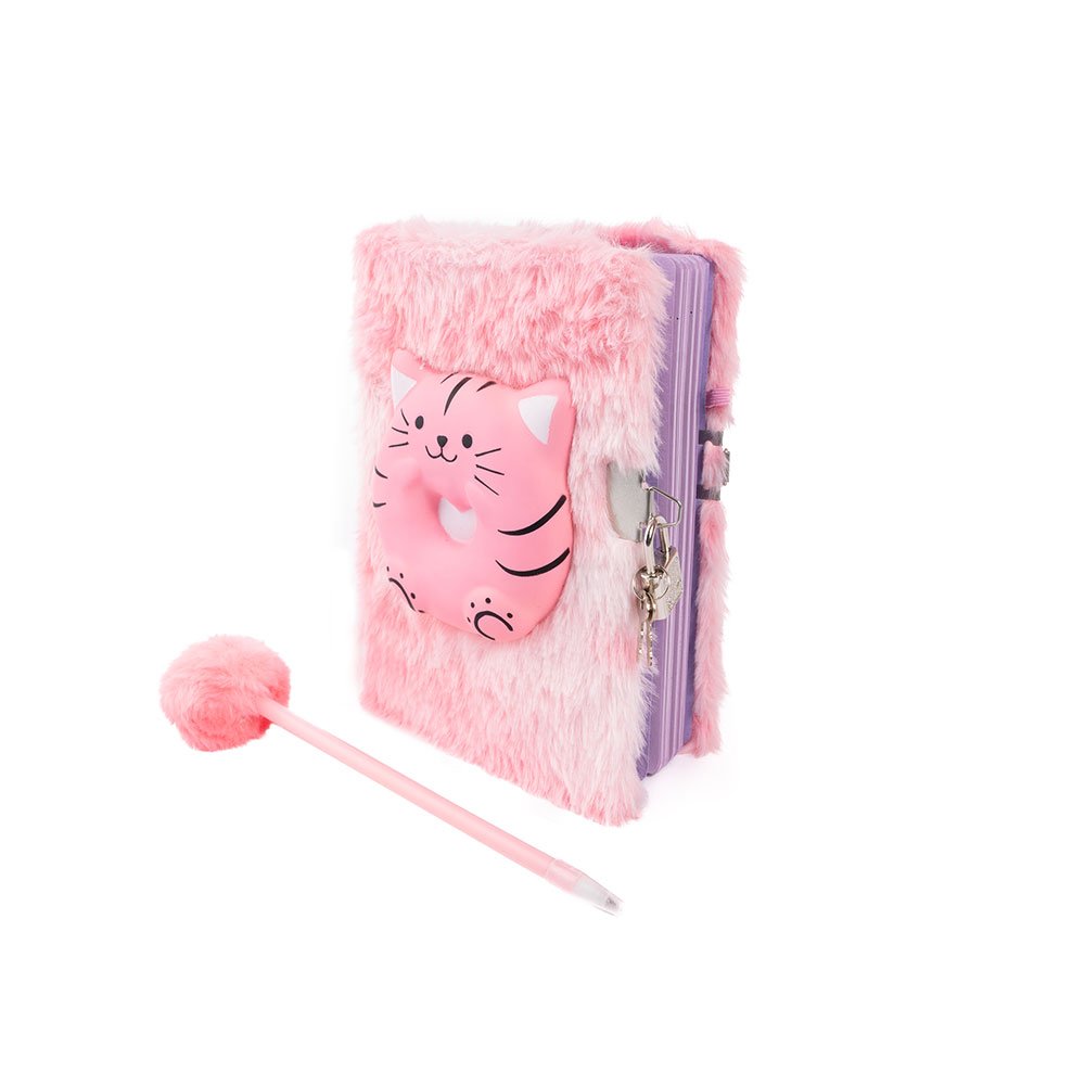 Brainkid Toys - Cat and Paw Furry Notebook with Lock 2 Cat and Paw Furry Notebook with Lock - Image 2