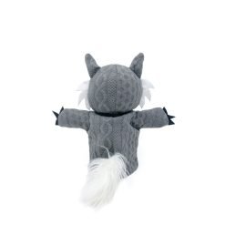 Alternative view of Grey White Wolf Handpuppet