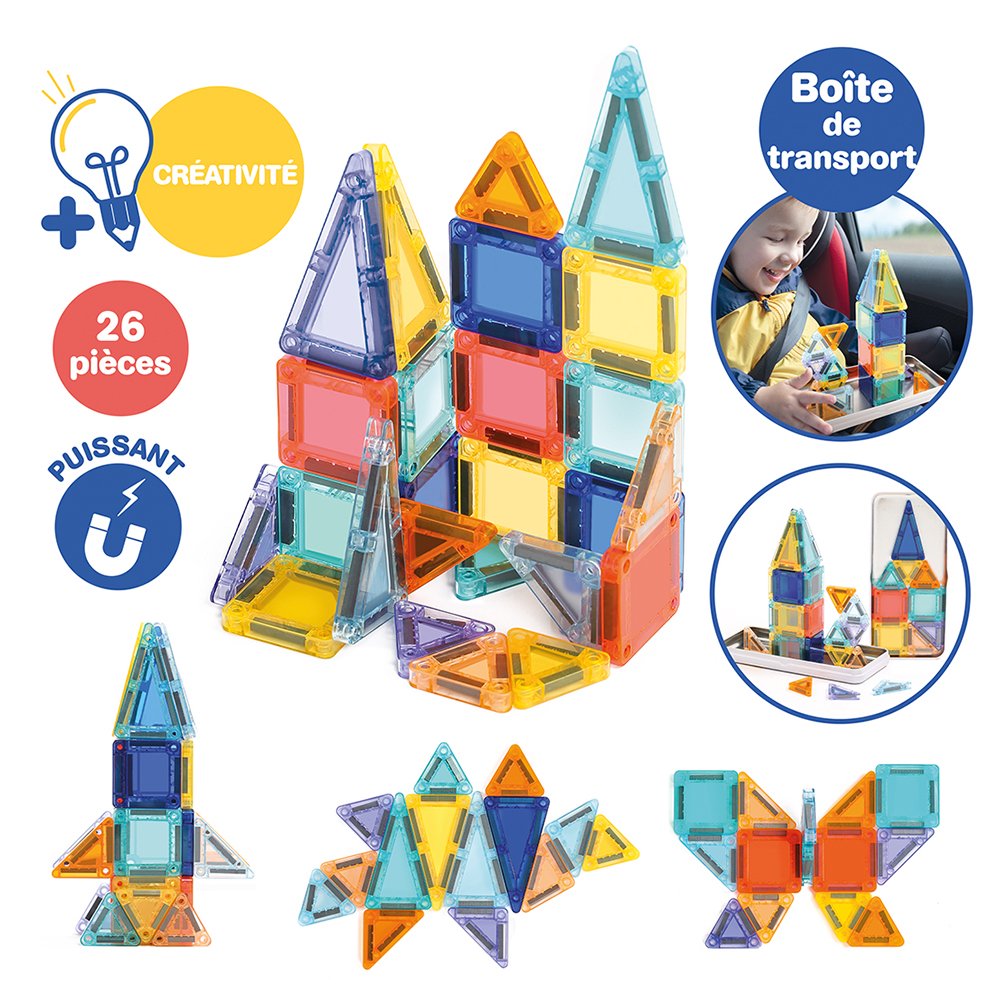Brainkid Toys - Magnetic Tiles 26pcs 3 Magnetic Tiles 26pcs - Image 3