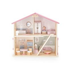 Alternative view of Wooden Dollhouse with Accessories - Assembled