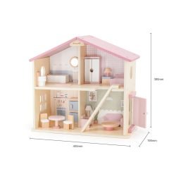 Brainkid Toys - Wooden Dollhouse with Accessories - Assembled 12 Wooden Dollhouse with Accessories - Assembled - Image 6