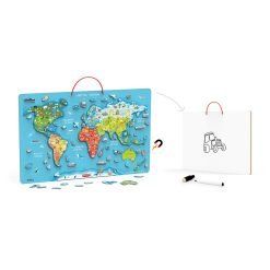 Alternative view of Magnetic World Puzzle and Dry Erase Board