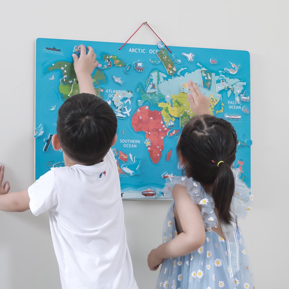 Brainkid Toys - Magnetic World Puzzle and Dry Erase Board 4 Magnetic World Puzzle and Dry Erase Board - Image 4