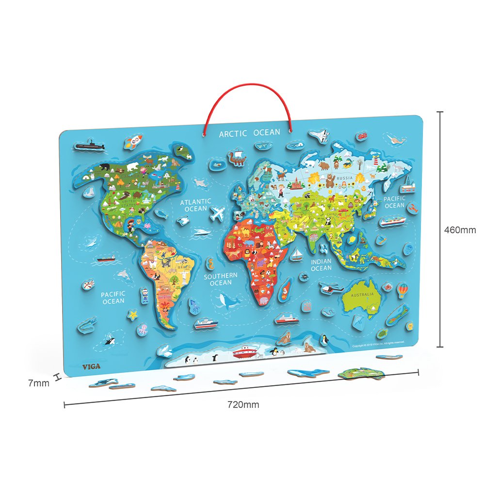 Brainkid Toys - Magnetic World Puzzle and Dry Erase Board 6 Magnetic World Puzzle and Dry Erase Board - Image 6