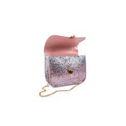 Alternative view of Shiny Pink-Gold Glitter Clutch
