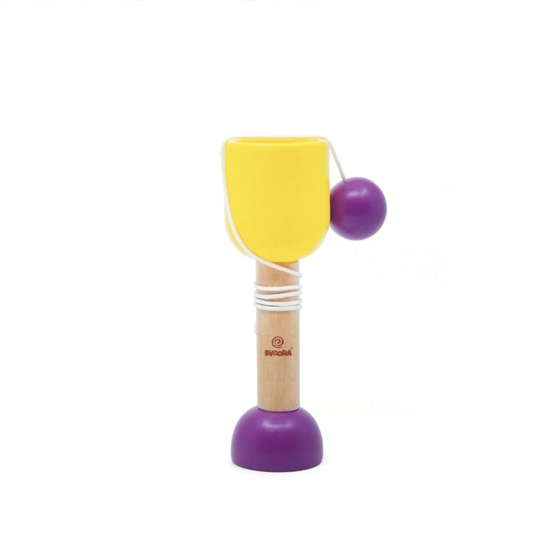 Yellow Wooden Bilbo Catcher