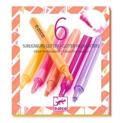 6 glitter highlighters - Grapefruit